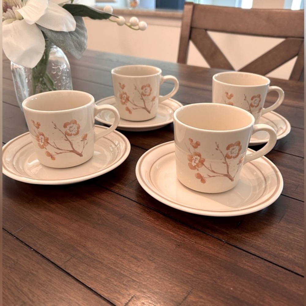 Vintage Cornerstone Cups & Saucers- China Blossom